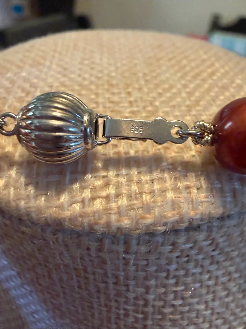 Honora cranberry , Copper & golden cream Pearl Necklace - Picture 4 of 4